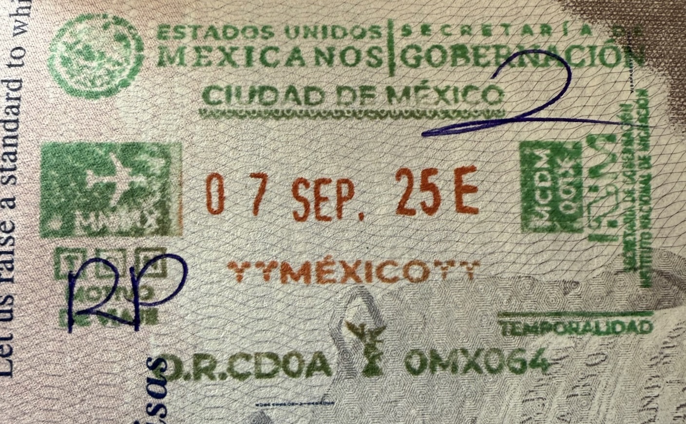 Mexico immigration office and residency documents
